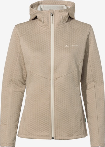 VAUDE Sportsweatjacke 'Skomer' in Beige: Vorderseite