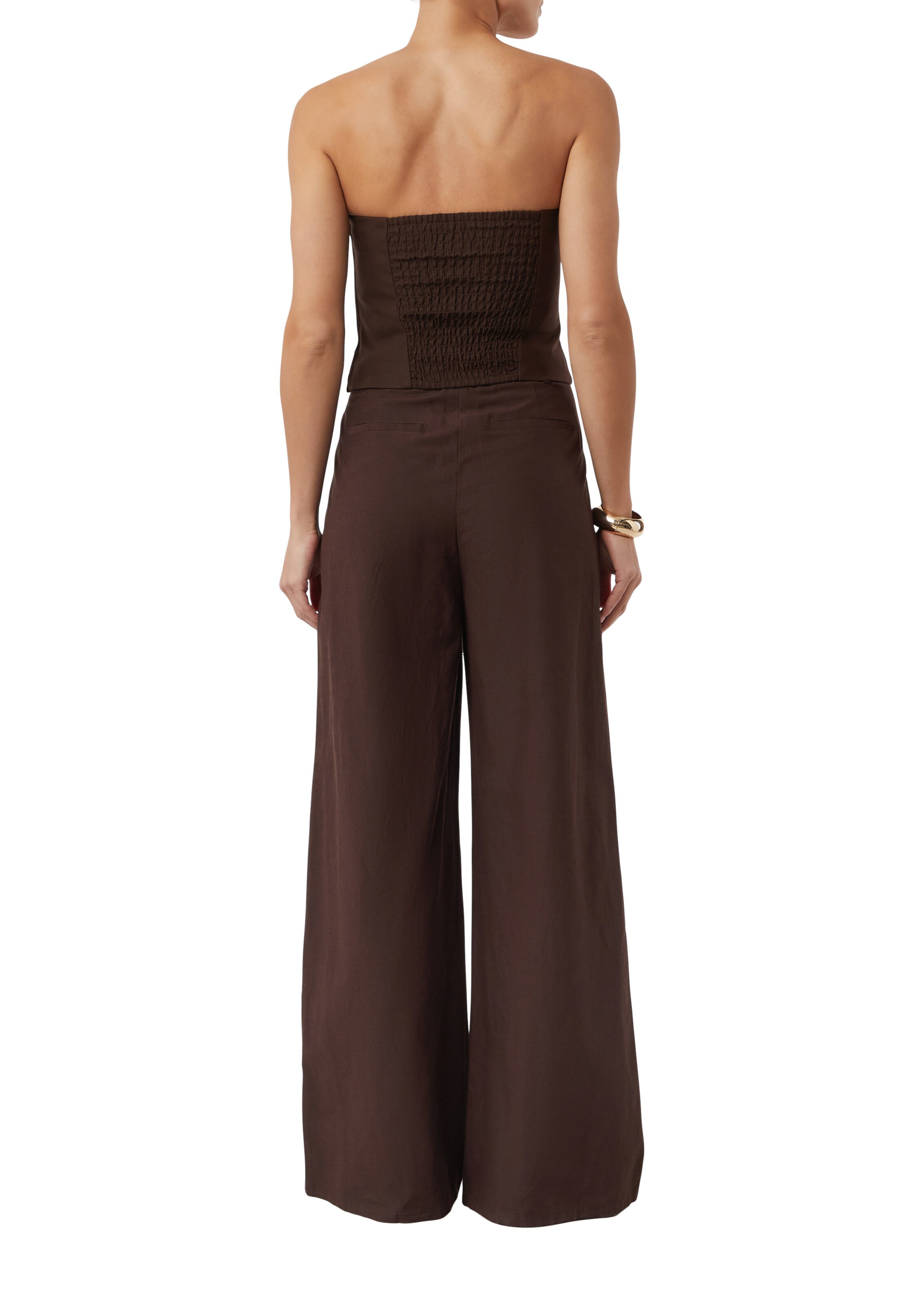 COMMA Top 'Comma x Füsun Lindner' in Brown