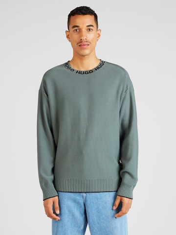 HUGO Red Sweater 'Smarlo' in Green: front