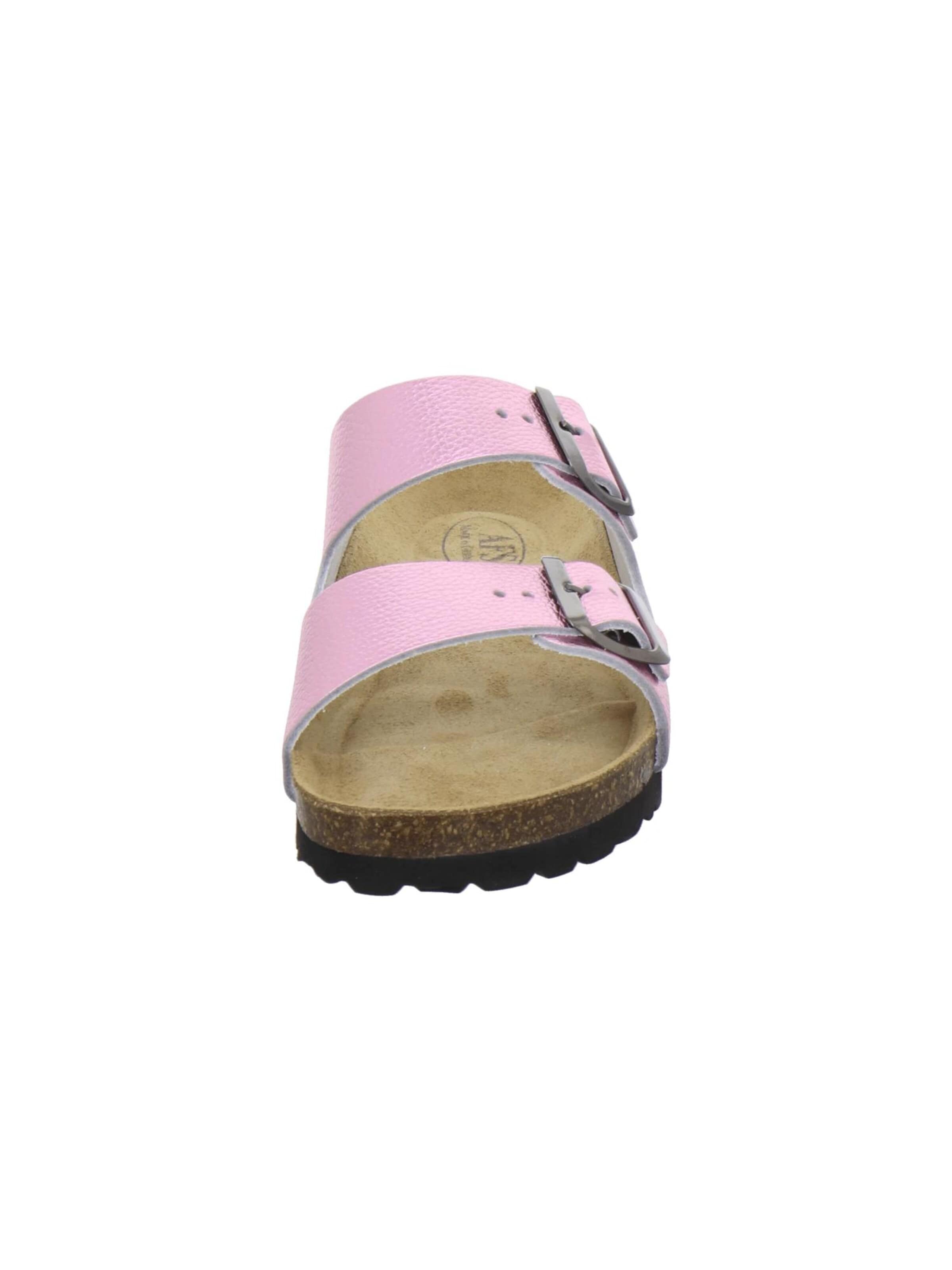 Zoccoletto 'Pantoletten Damen Zweischnaller rose Lack' di AFS-Schuhe in rosa