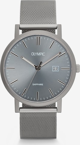 Montre à affichage analogique Olympic en argent : devant
