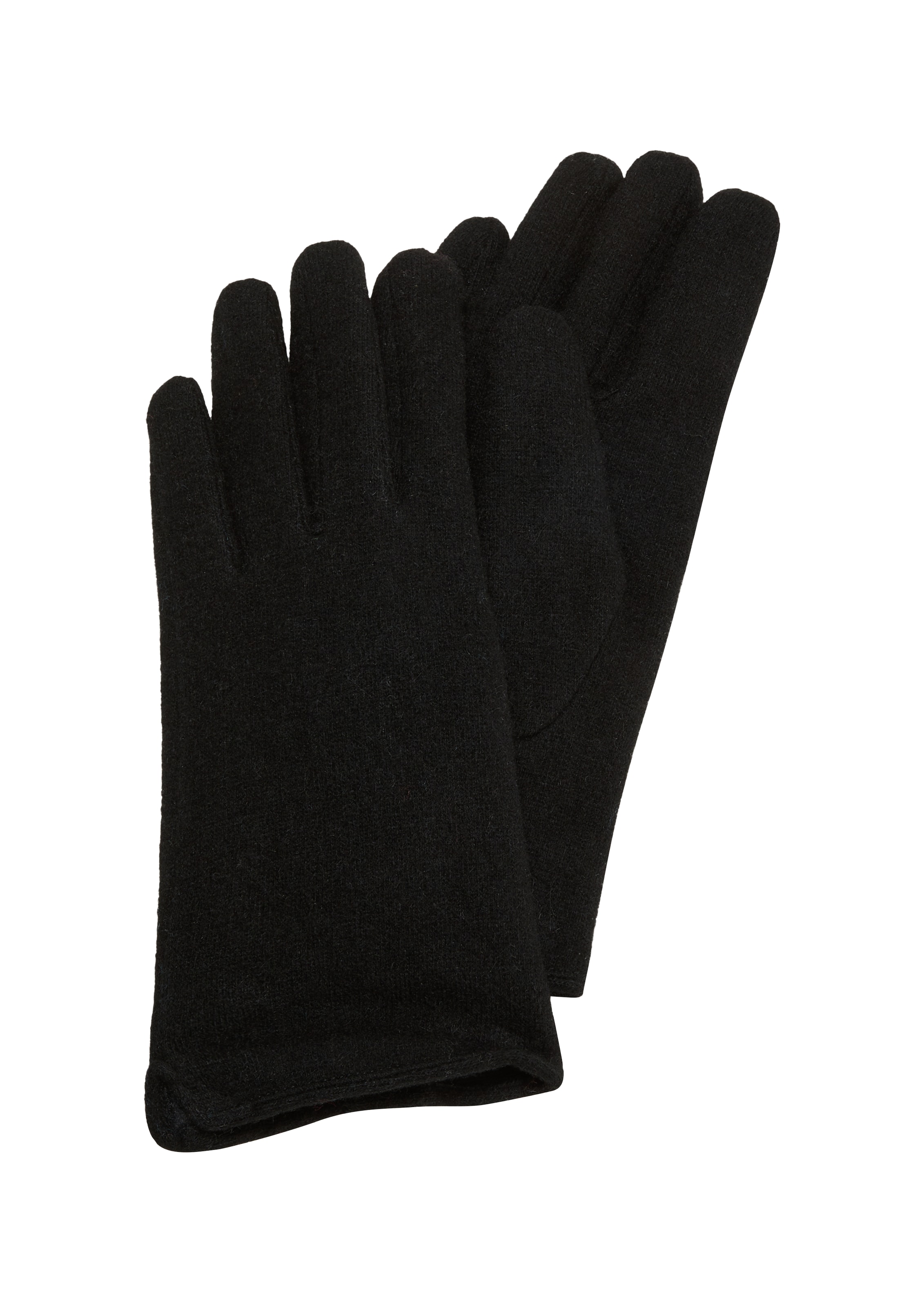 s.Oliver Full Finger Gloves in Black: front