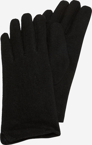 s.Oliver Full Finger Gloves in Black: front