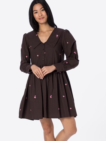 ICHI Dress 'IHSENNY' in Brown: front