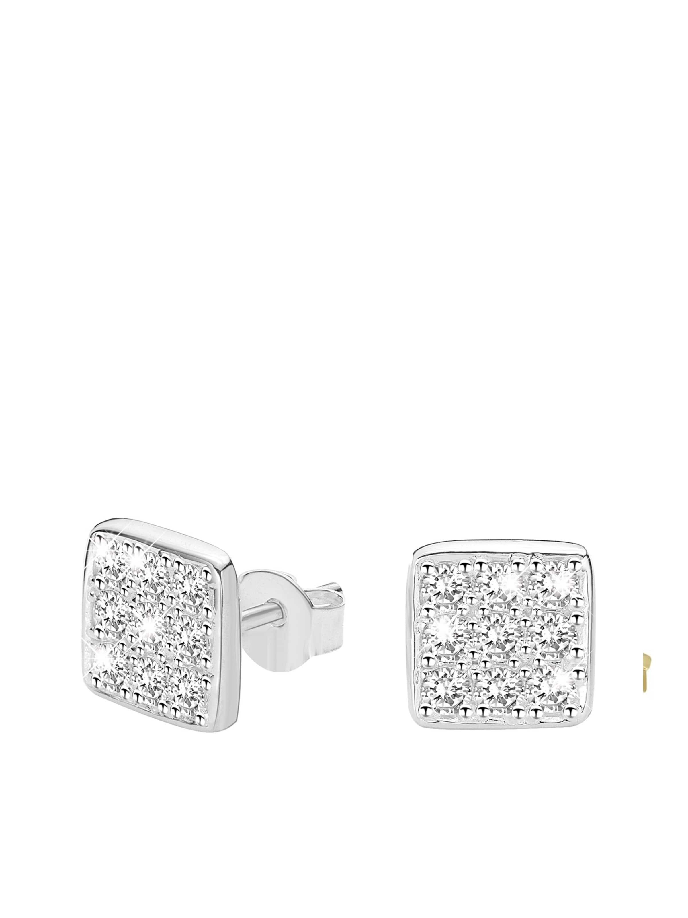 Lucardi Oorbel in Zilver: voorkant