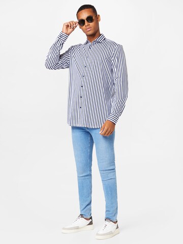 OLYMP Regular fit Button Up Shirt in Blue