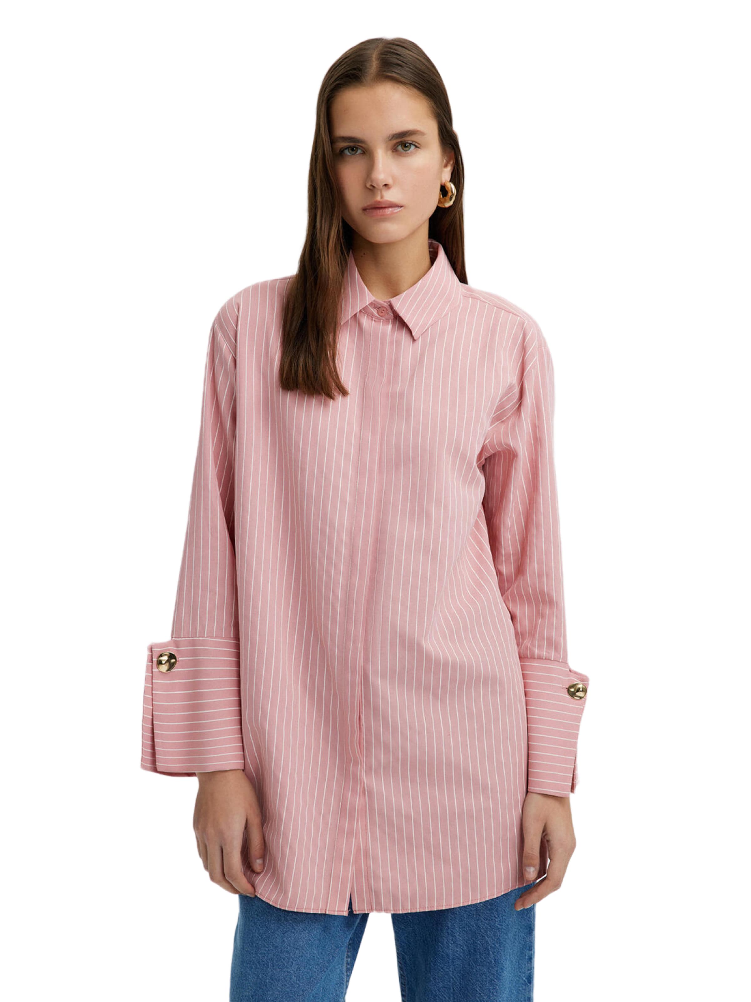 Touche Prive Blouse in Roze: voorkant