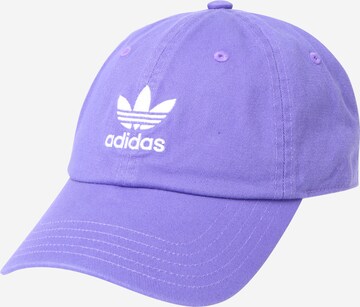 ADIDAS ORIGINALS Cap 'Adicolor Classics Trefoil Stonewashed' in Purple: front