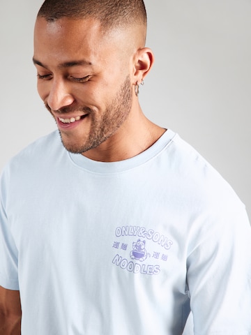 Only & Sons Tričko 'ONSCATISFACTION' - Modrá