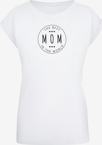Merchcode Shirt 'Mothers Day - The Best Mom' in White: front