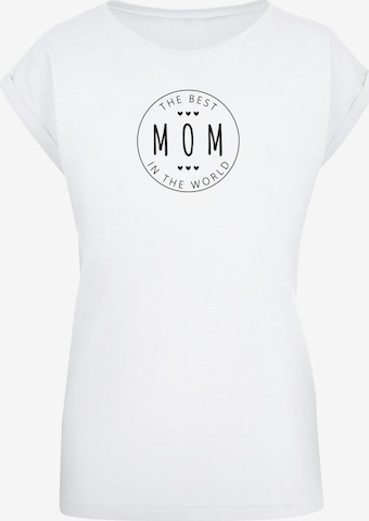Merchcode T-Shirt 'Mothers Day - The Best Mom' in Weiß: predná strana