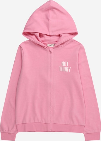 Veste de survêtement 'GRILLY' KIDS ONLY en rose : devant