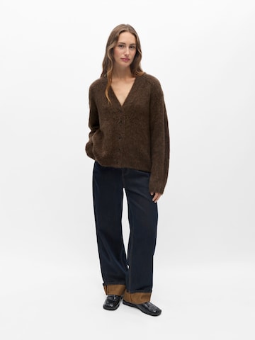 OBJECT Knit Cardigan 'OBJHARRY' in Brown
