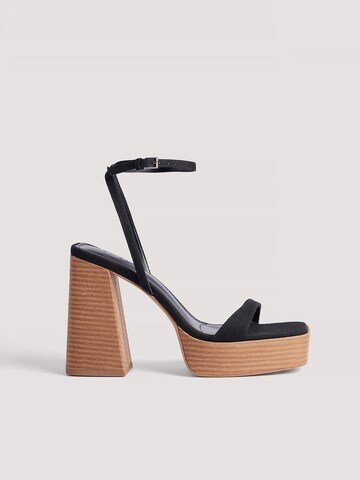 NA-KD Strap Sandals in Black