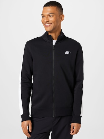 Nike Sportswear Sweat jacket in Black: front