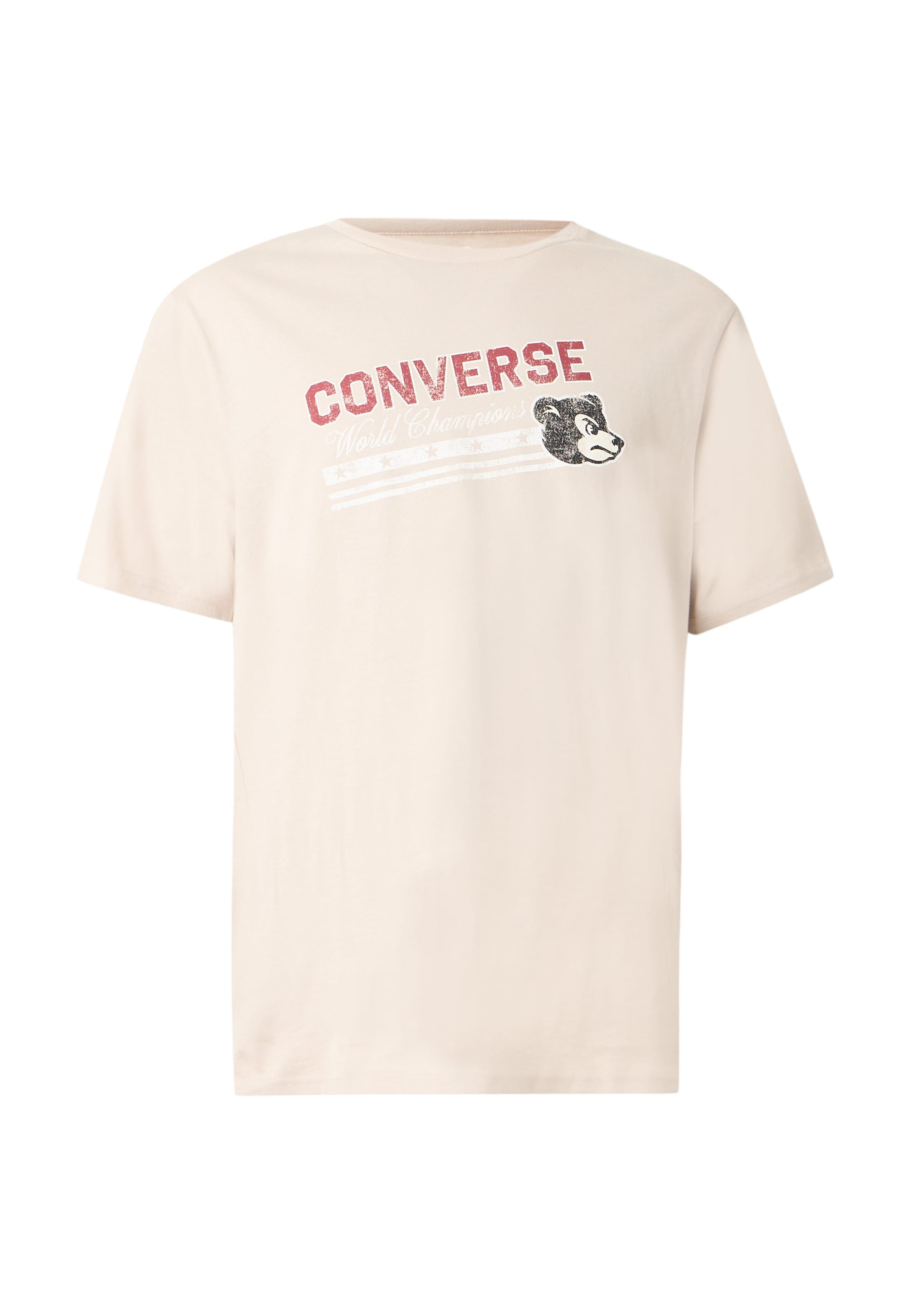 CONVERSE Μπλουζάκι 'FIGHTING BEAR' σε μπεζ: μπροστά