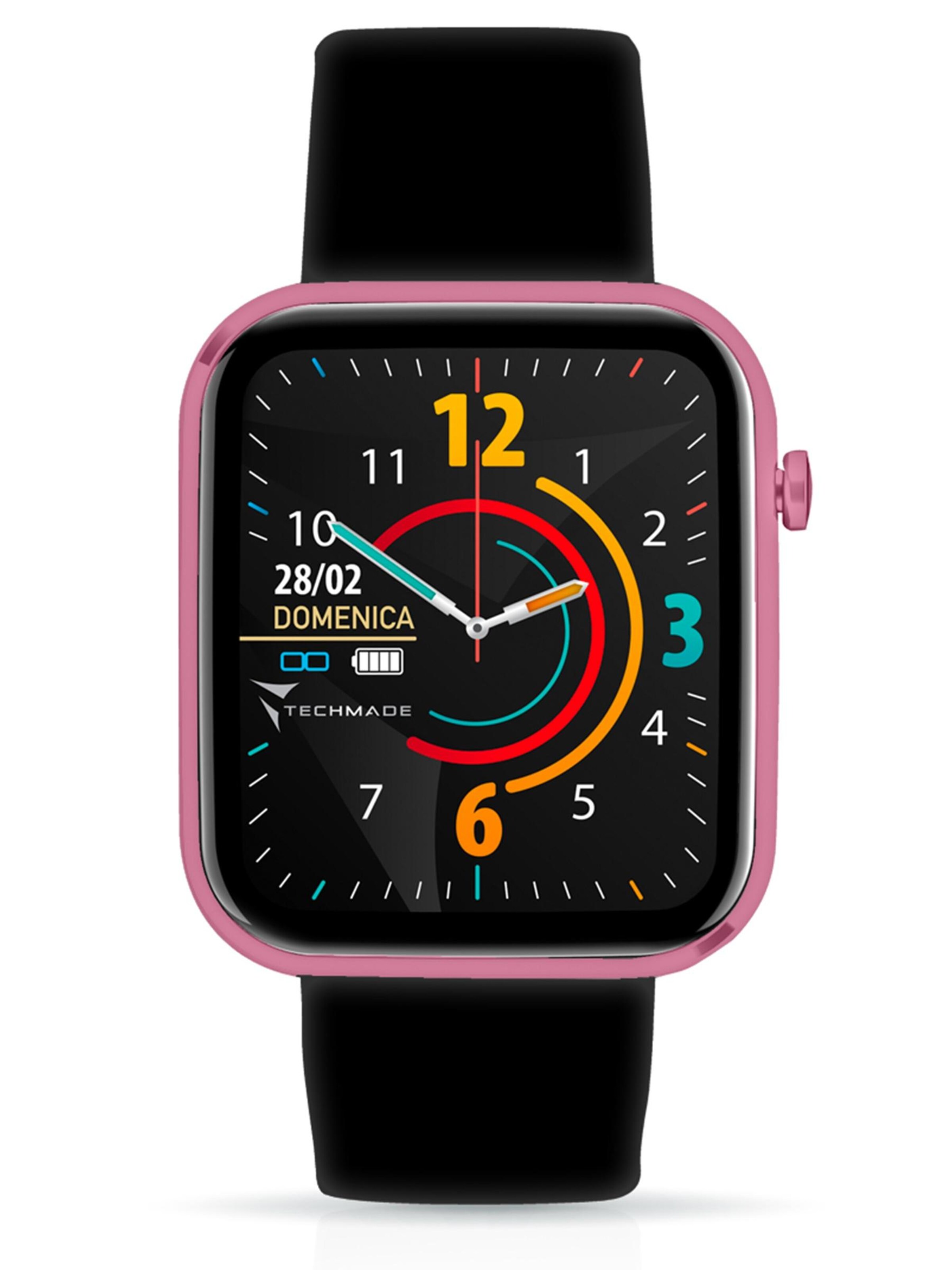 Techmade Digital Watch 'STEPS' in Pink
