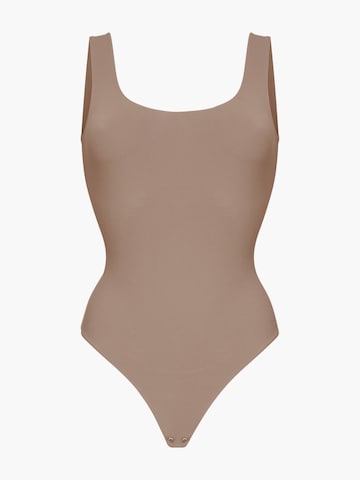 cfab (formerly creamy fabrics) - Body moldeador 'Low Back - Body' en marrón: frente