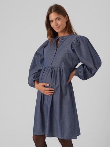 MAMALICIOUS Jurk 'JEANNE' in Blauw: voorkant