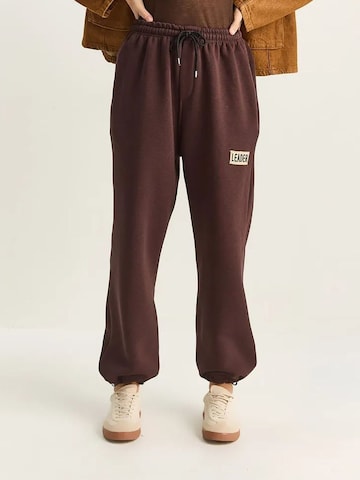 Bianco Lucci Loose fit Trousers in Brown: front