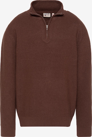 Pull-over Schott NYC en marron : devant