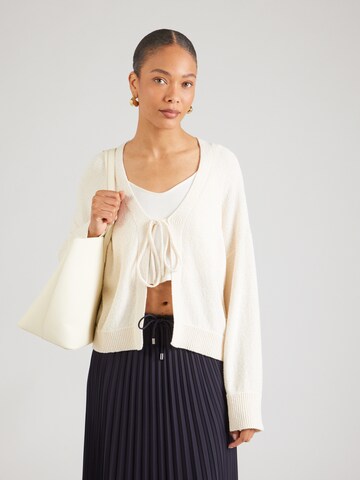 BOSS Плетена жилетка 'C_Forleans' в бяло: отпред