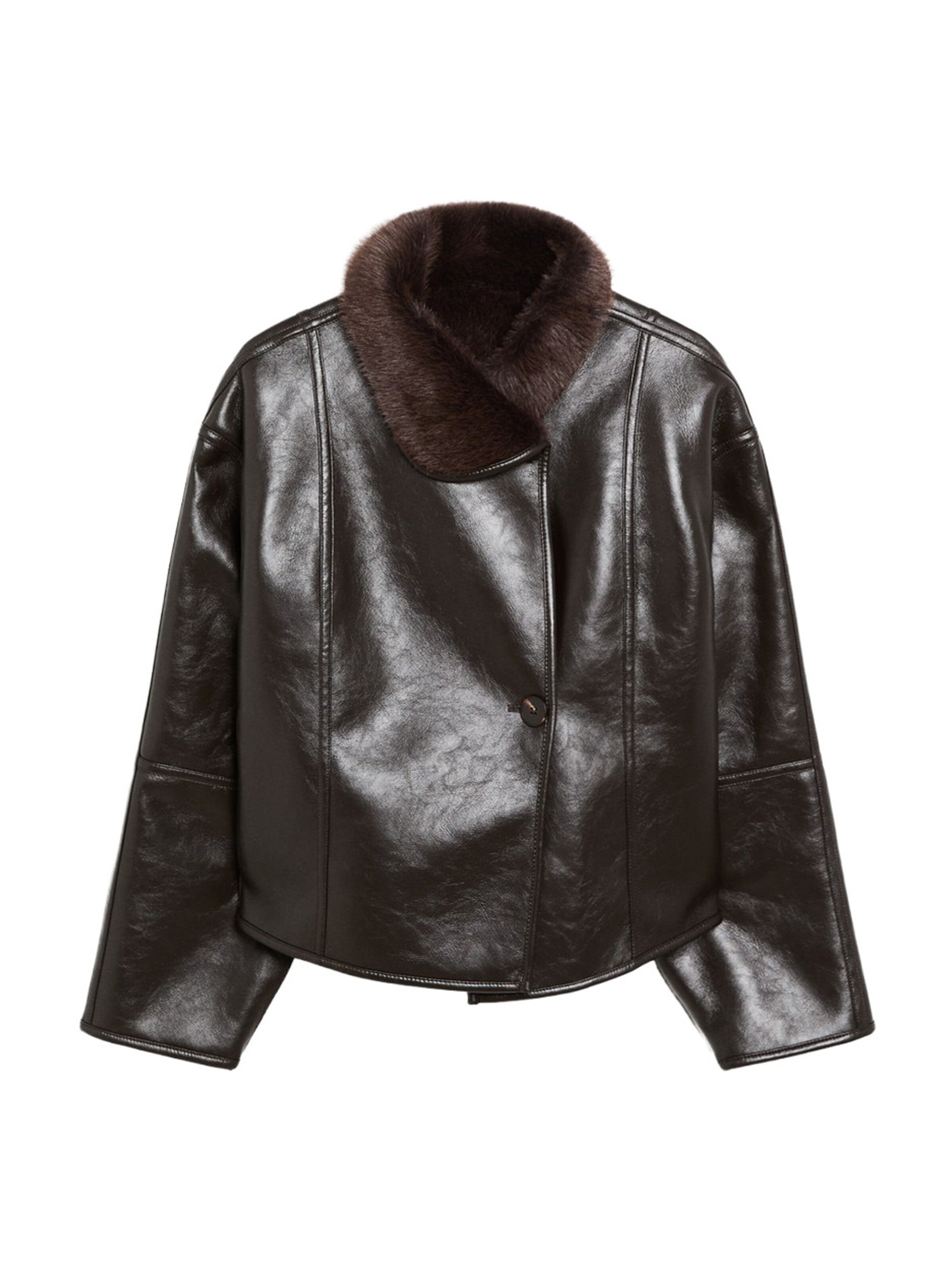 Bershka Between-season jacket in Brown: front