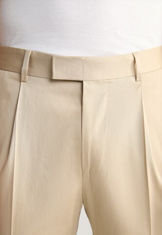 JOOP! Slim fit Pleat-Front Pants 'Bennet' in Beige