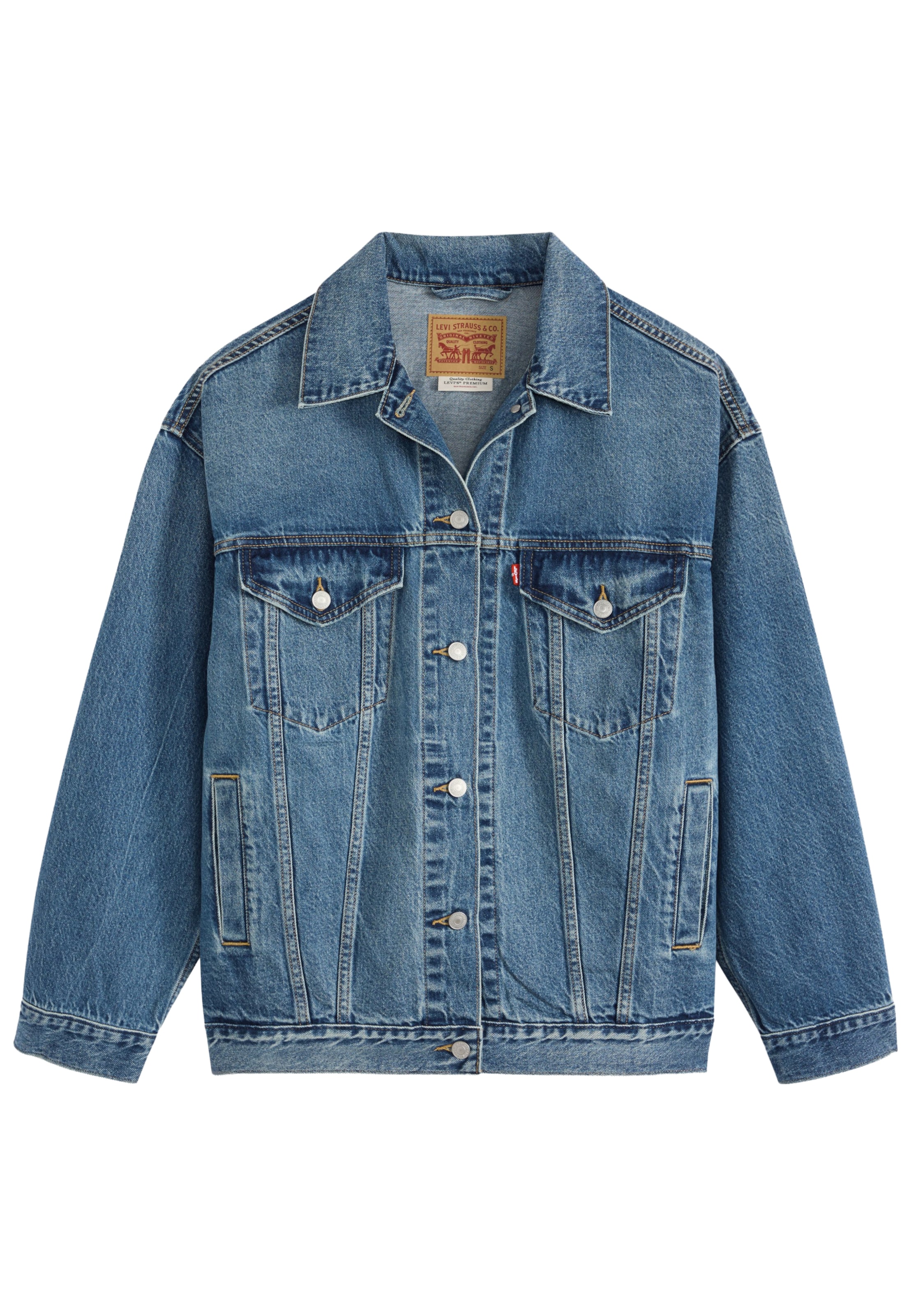 LEVI'S ® Overgangsjakke 'TRUCKER' i blå: forside