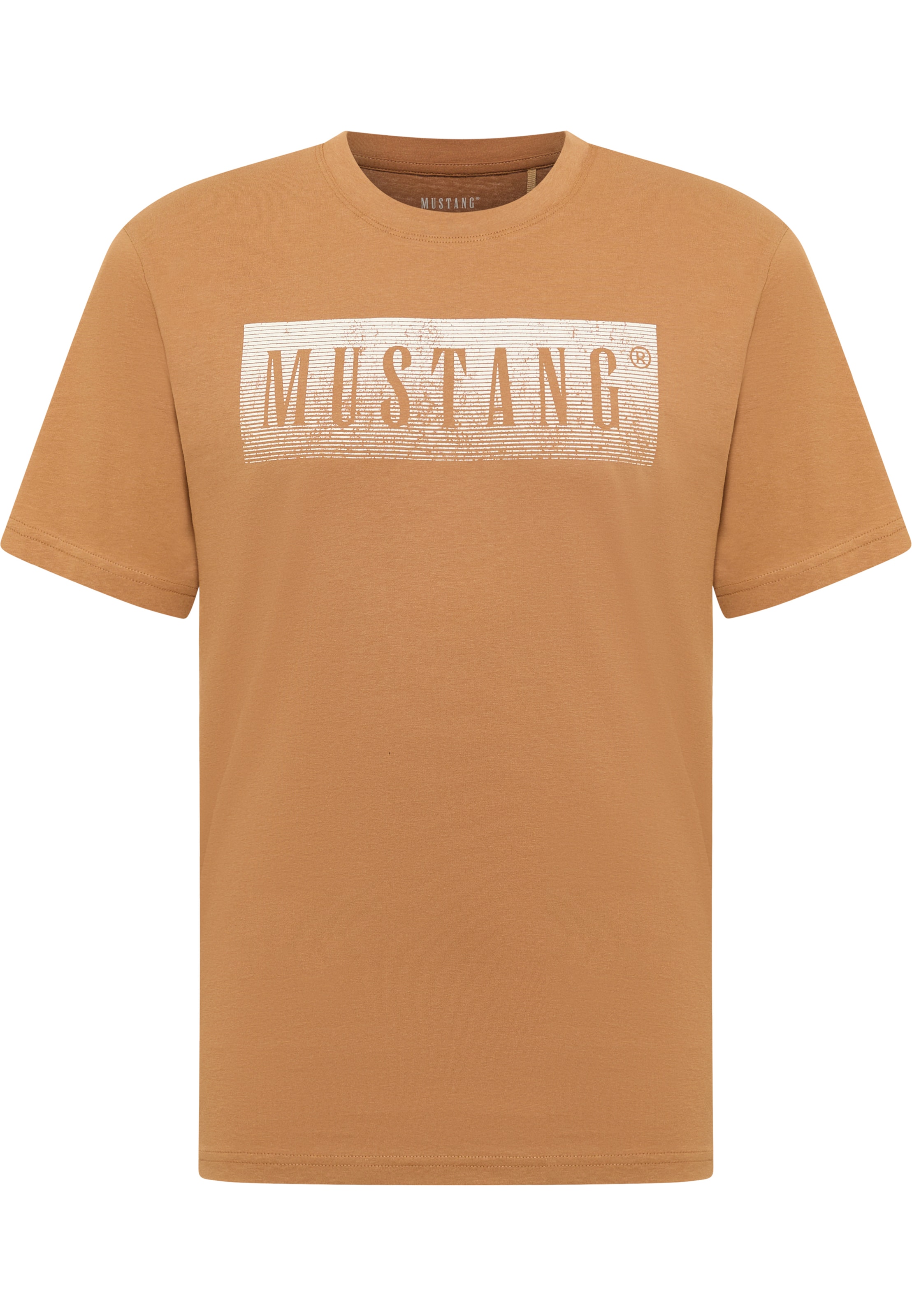 MUSTANG Shirt 'Austin' in Light brown / White, Item view