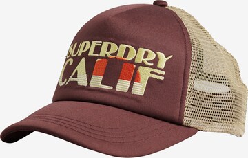 Casquette Superdry en marron : devant