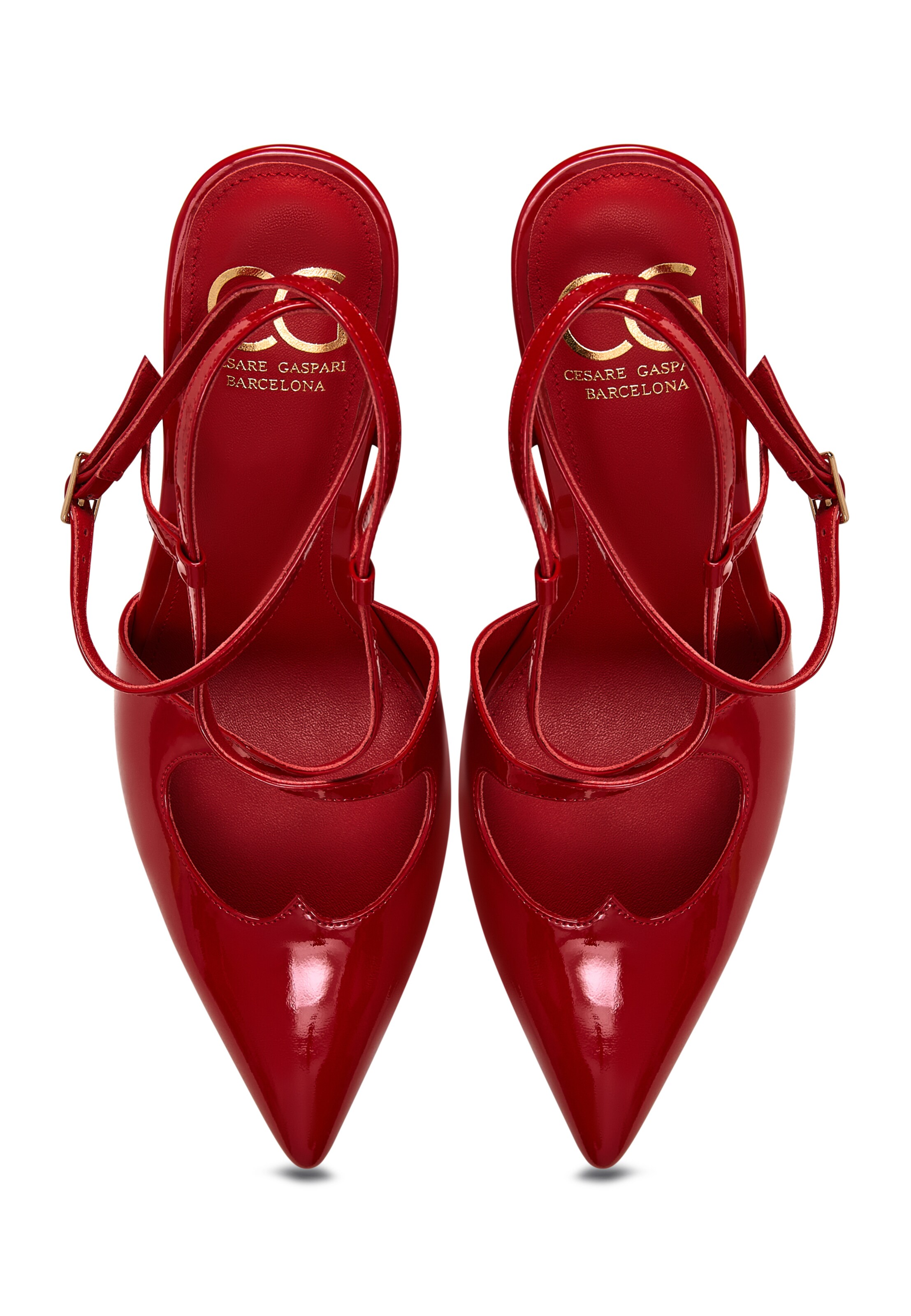 CESARE GASPARI Slingpumps in Rood