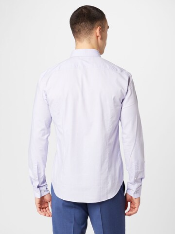 HUGO - Slim Fit Camisa 'Evito' em roxo