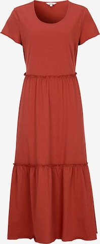 Cellbes of Sweden Kleid aus zerknittertem Baumwolljersey in Rot: Vorderseite