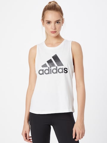 ADIDAS SPORTSWEAR Αθλητικό τοπ 'Essentials' σε λευκό: μπροστά