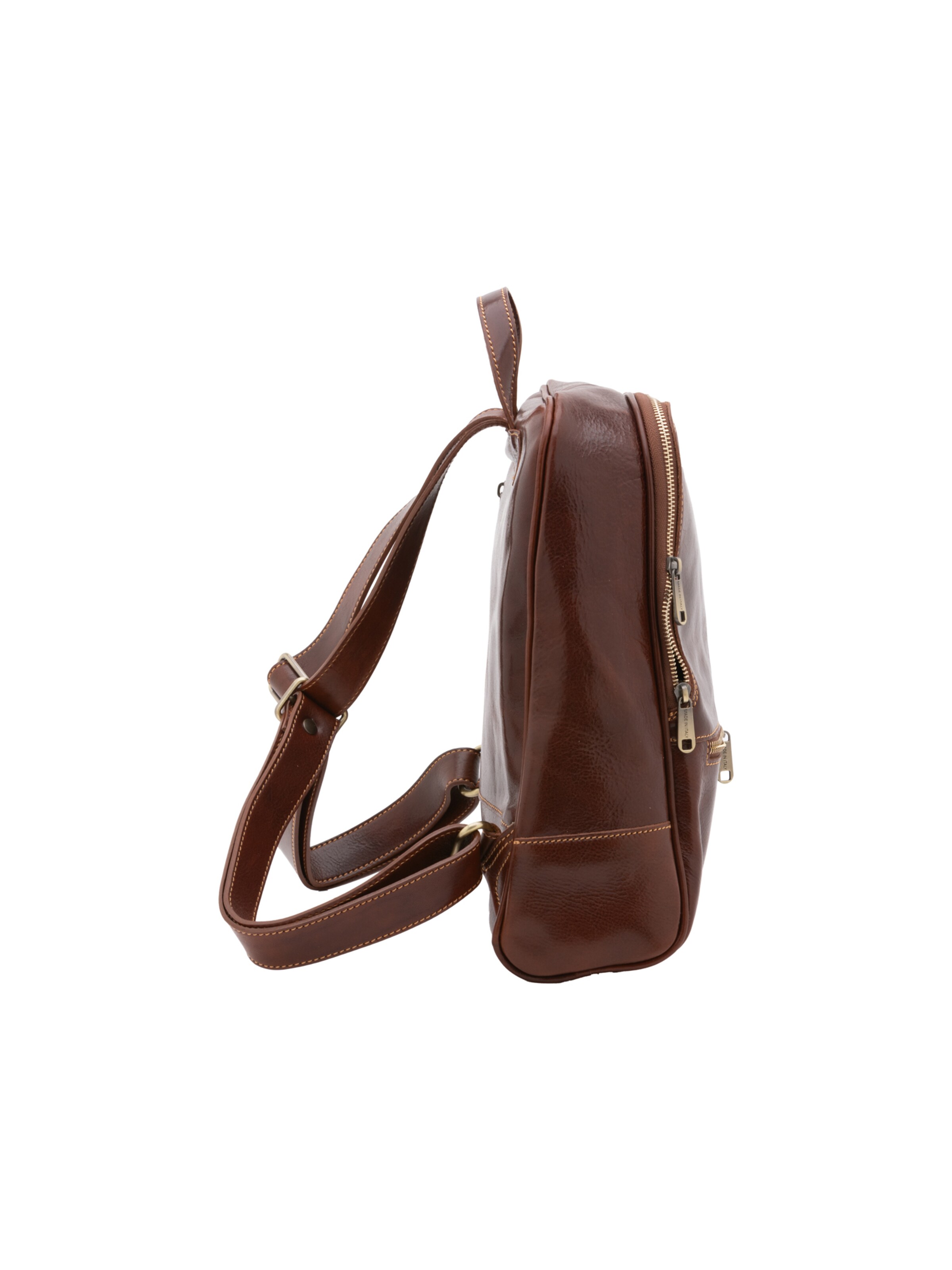 Borsa a spalla 'Zaino Silvanae Vera Pelle - Donna Chiusura Zip Tracolla Regolabile' di I Fratelli in marrone