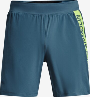 UNDER ARMOUR Workout Pants 'Launch Elite 7' in Blue: front