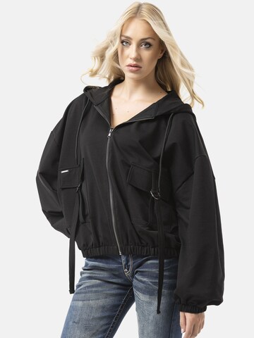 CIPO & BAXX Kapuzen Sweatjacke 'WL368' Streetwear-Outfits in Schwarz