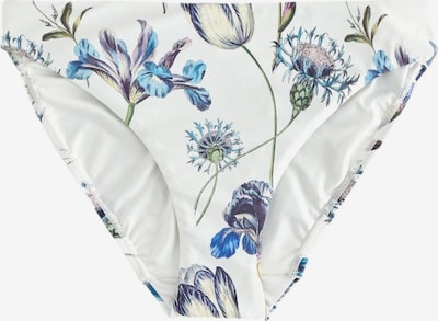 Slip costum de baie Next pe albastru deschis / kaki / alb, Vizualizare produs