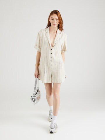 TOPSHOP Jumpsuit in Beige: voorkant