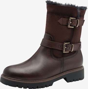 Tamaris - Botim em castanho: frente