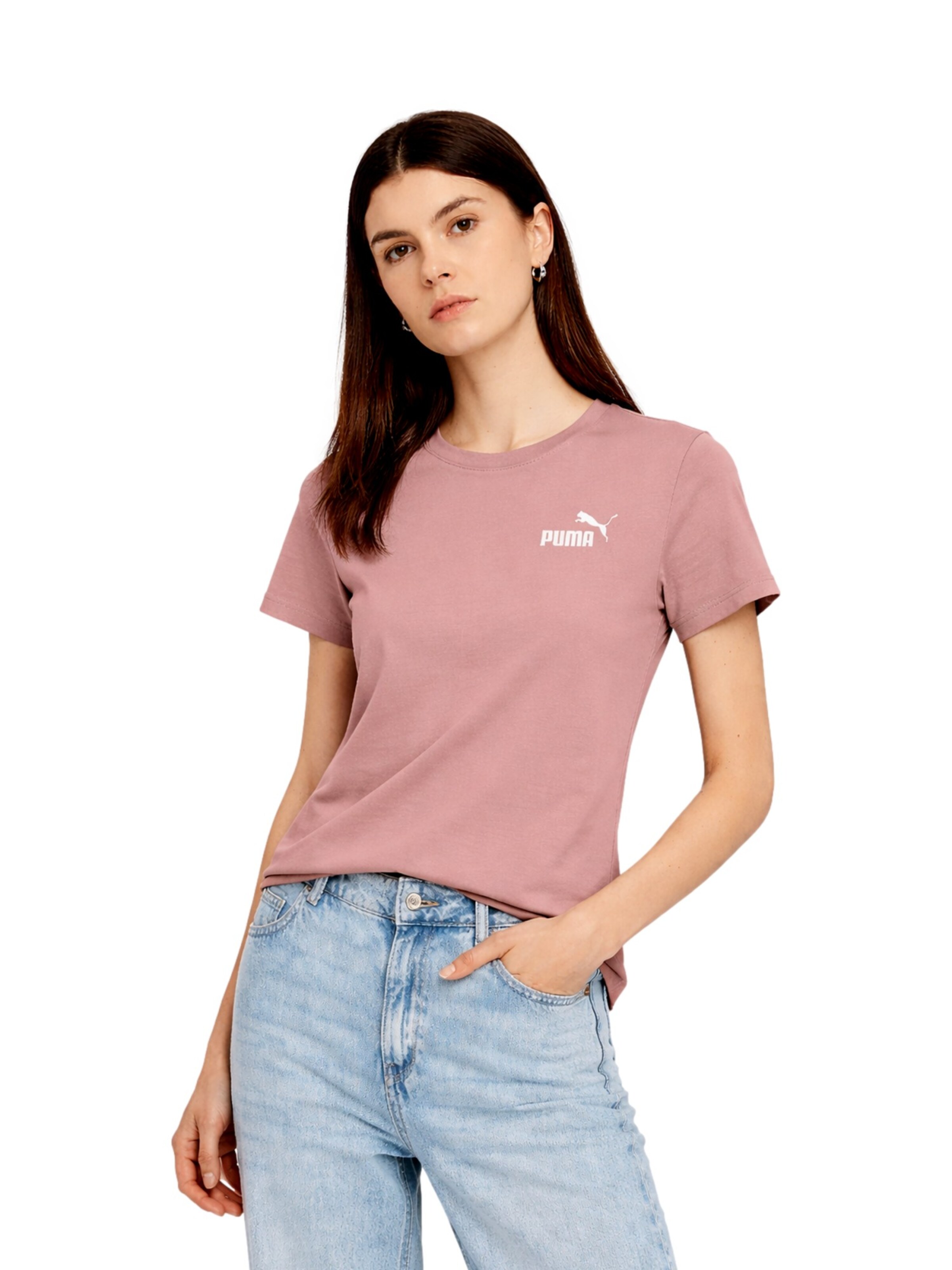 PUMA Shirts 'ESS SMALL No. 1' i brun: forside