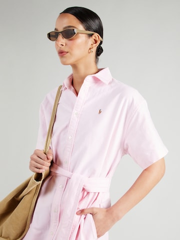 Polo Ralph Lauren Платье-рубашка в Ярко-розовый
