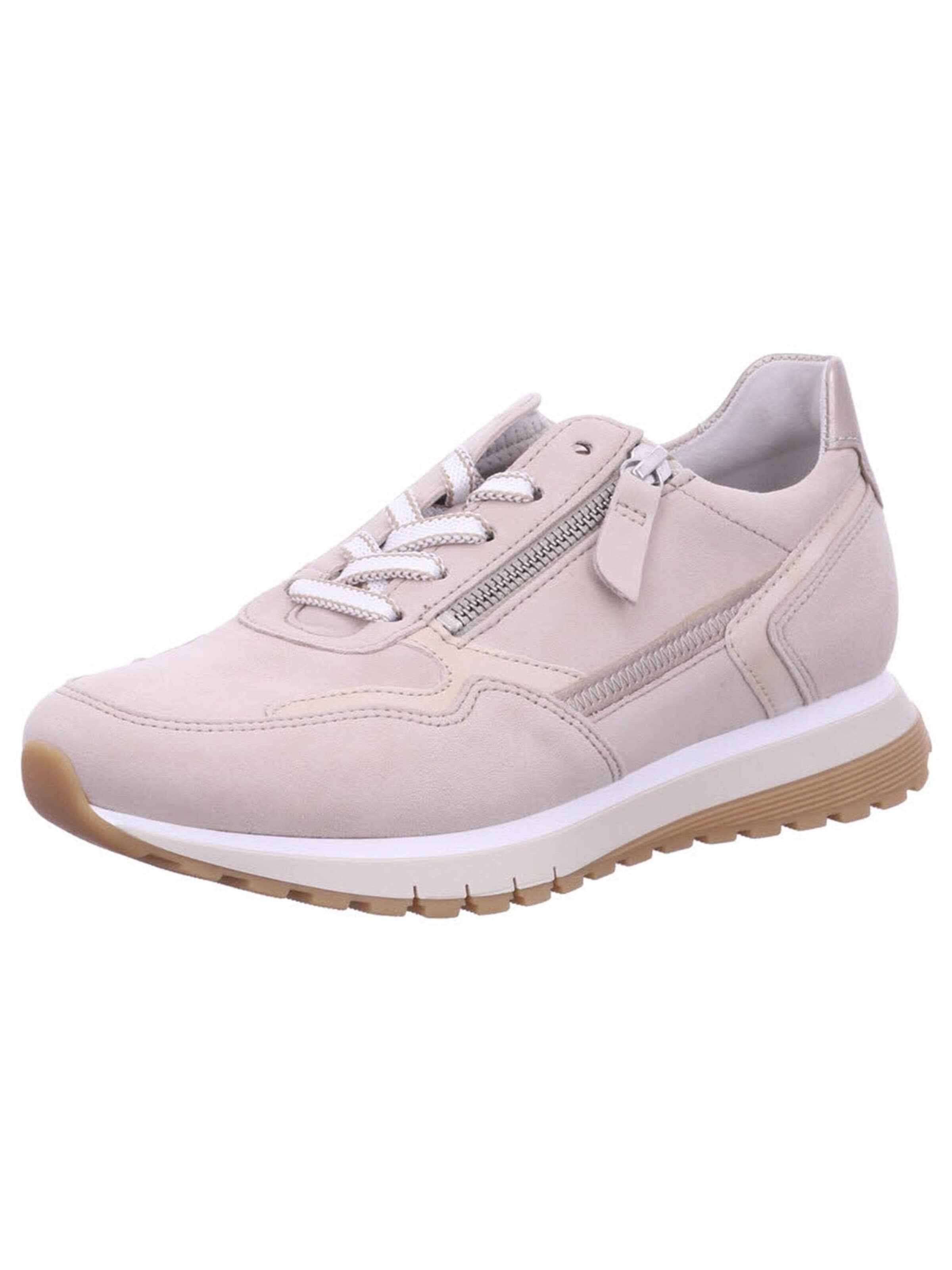 Sneaker bassa 'Schnürschuh Damen 86.378.33 Echtleder in beige' di GABOR in beige: frontale