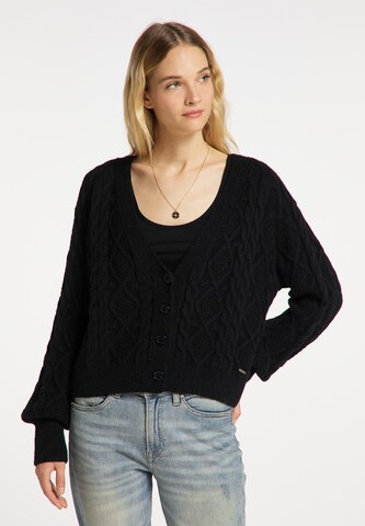 DreiMaster Vintage Knit cardigan in Black: front