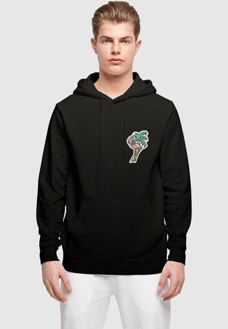 Sweat-shirt 'Flamingo' Mister Tee en noir : devant