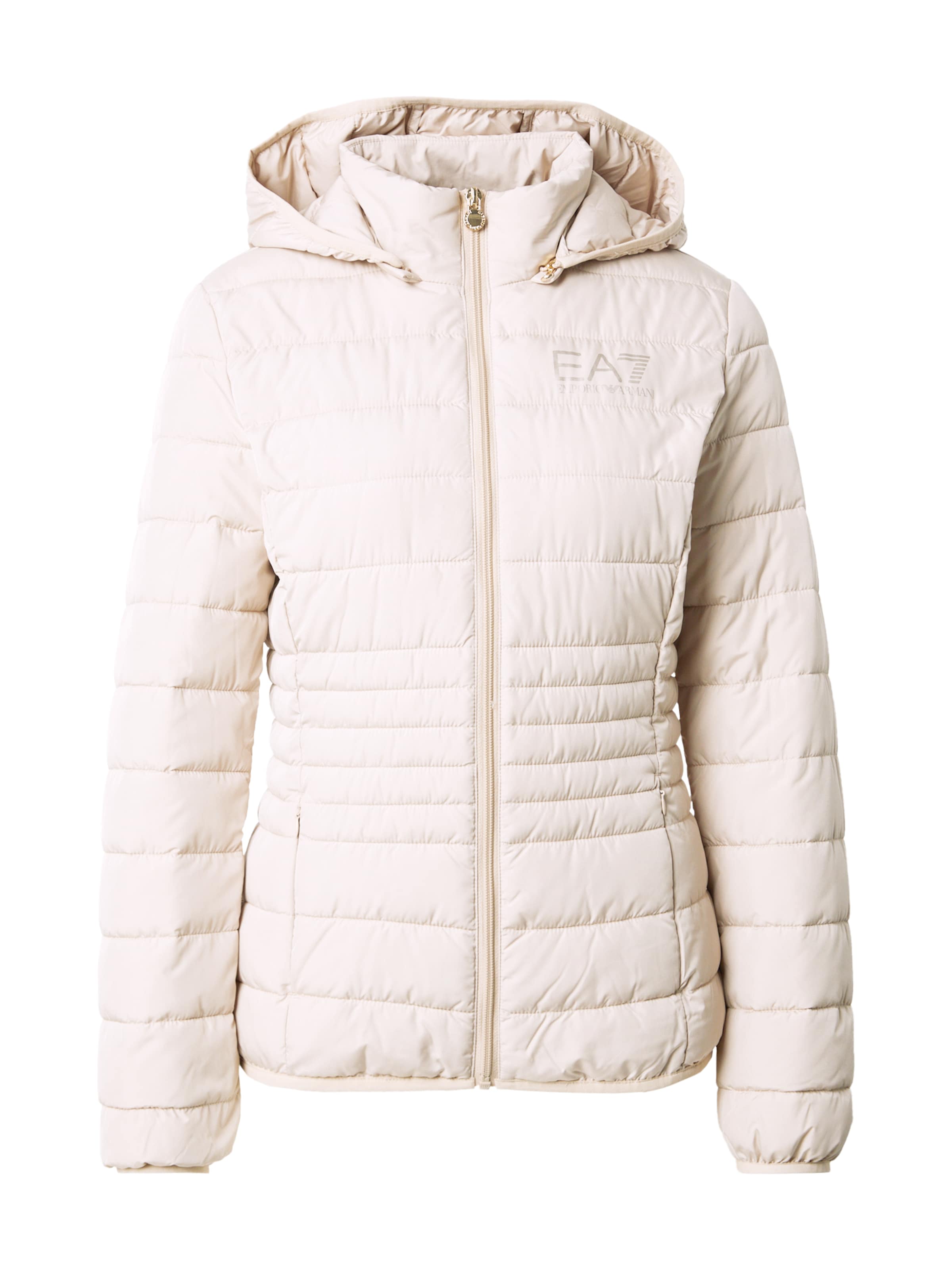EA7 Emporio Armani Φθινοπωρινό και ανοιξιάτικο μπουφάν 'Giubbotto' σε μπεζ: μπροστά