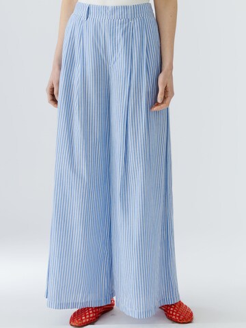 OUI Wide Leg Hose in Blau: Vorderseite