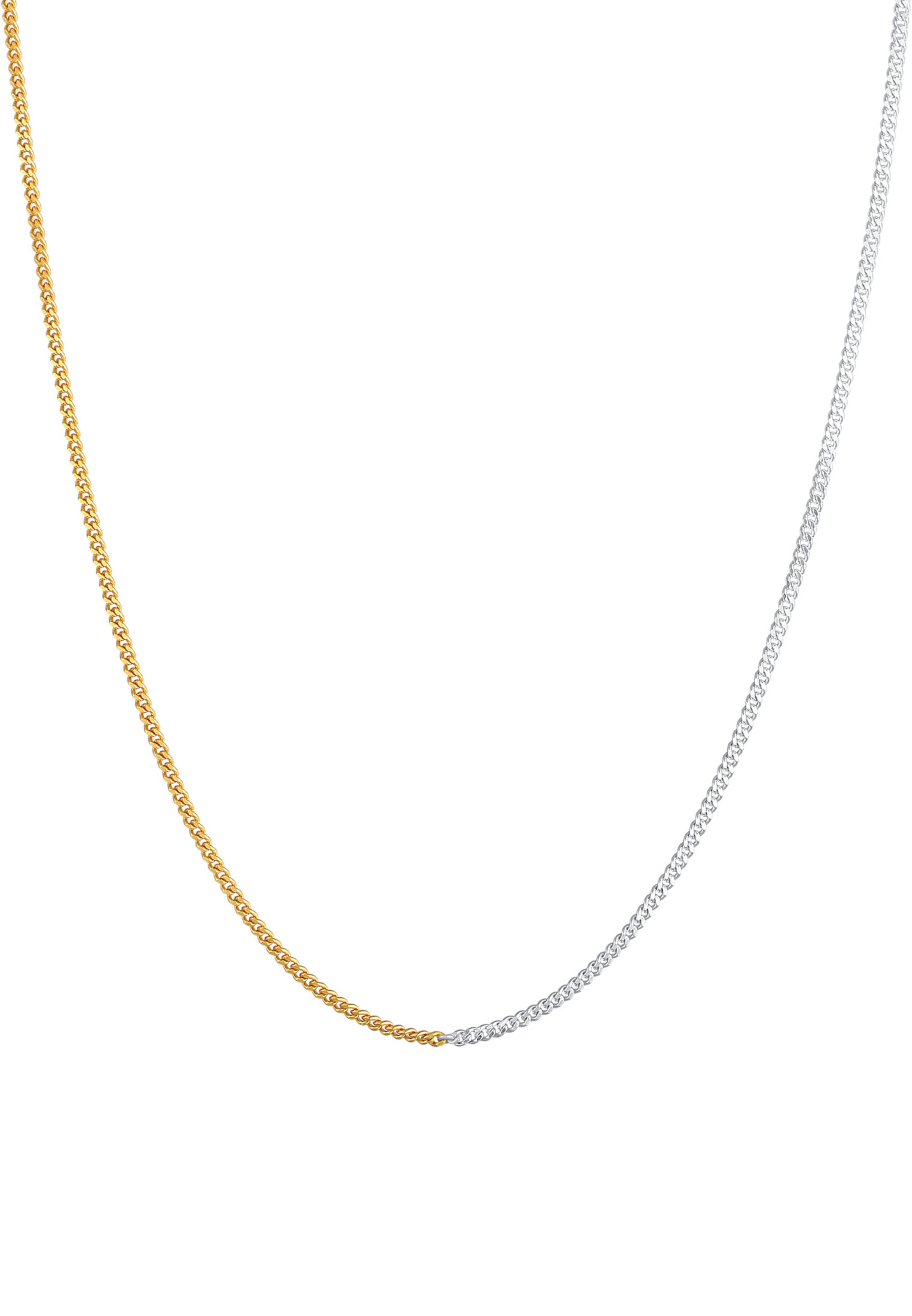 ELLI PREMIUM Halskette Basic Kette, Bi Color_Tri Color in Gold