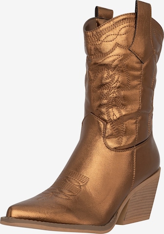 Salinyang Cowboylaarzen in Goud: voorkant